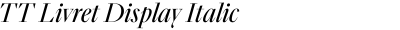 TT Livret Display Italic